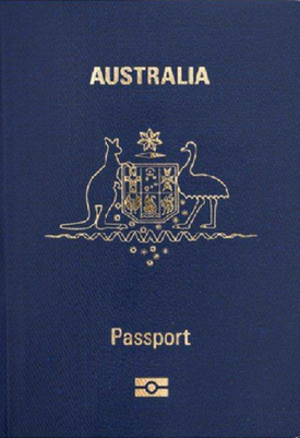 imagem do passaporte australiano